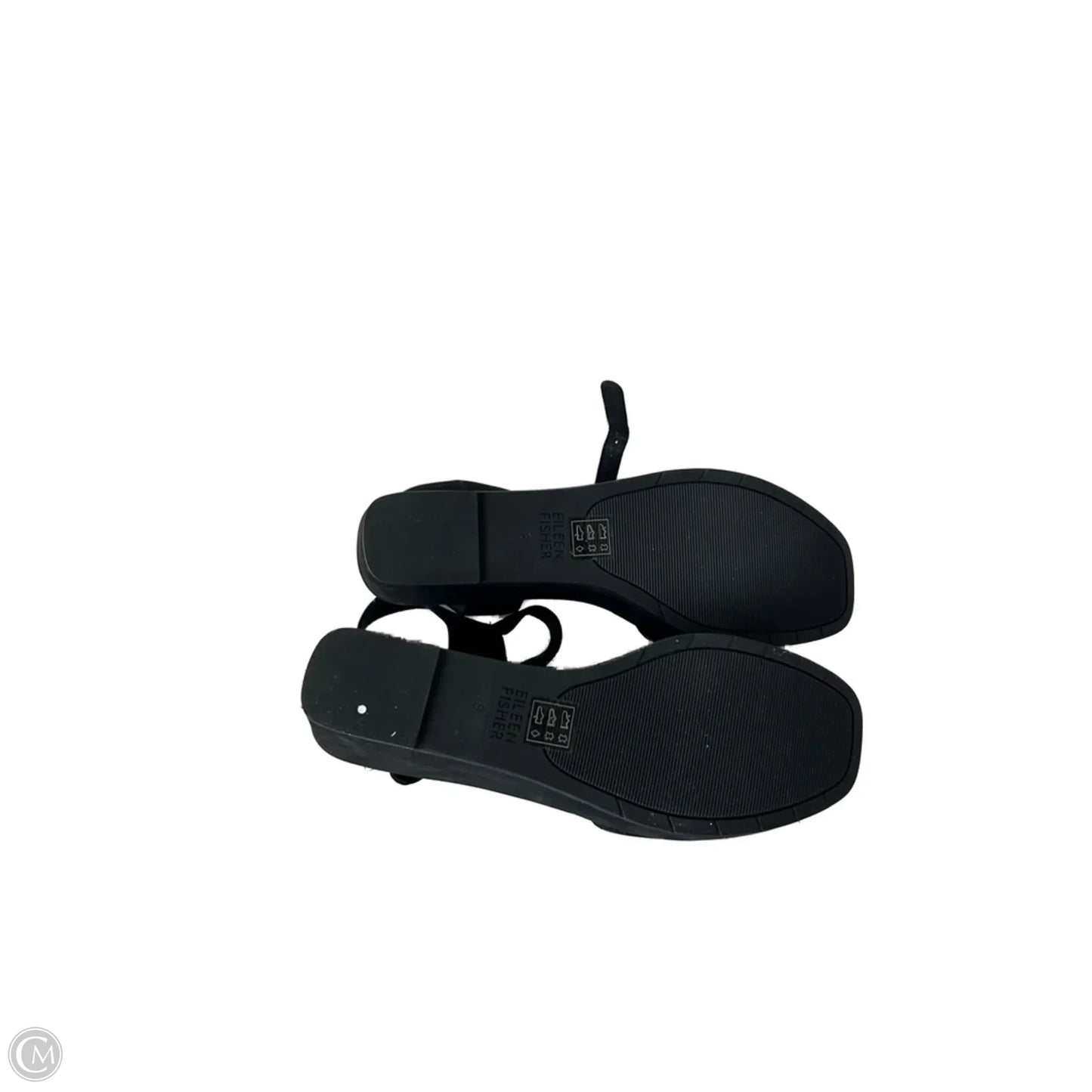 Sandals Heels Wedge By Eileen Fisher In Black, Size: 8