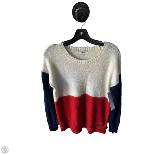 Sweater By Madewell In Blue & Red & White, Size: S