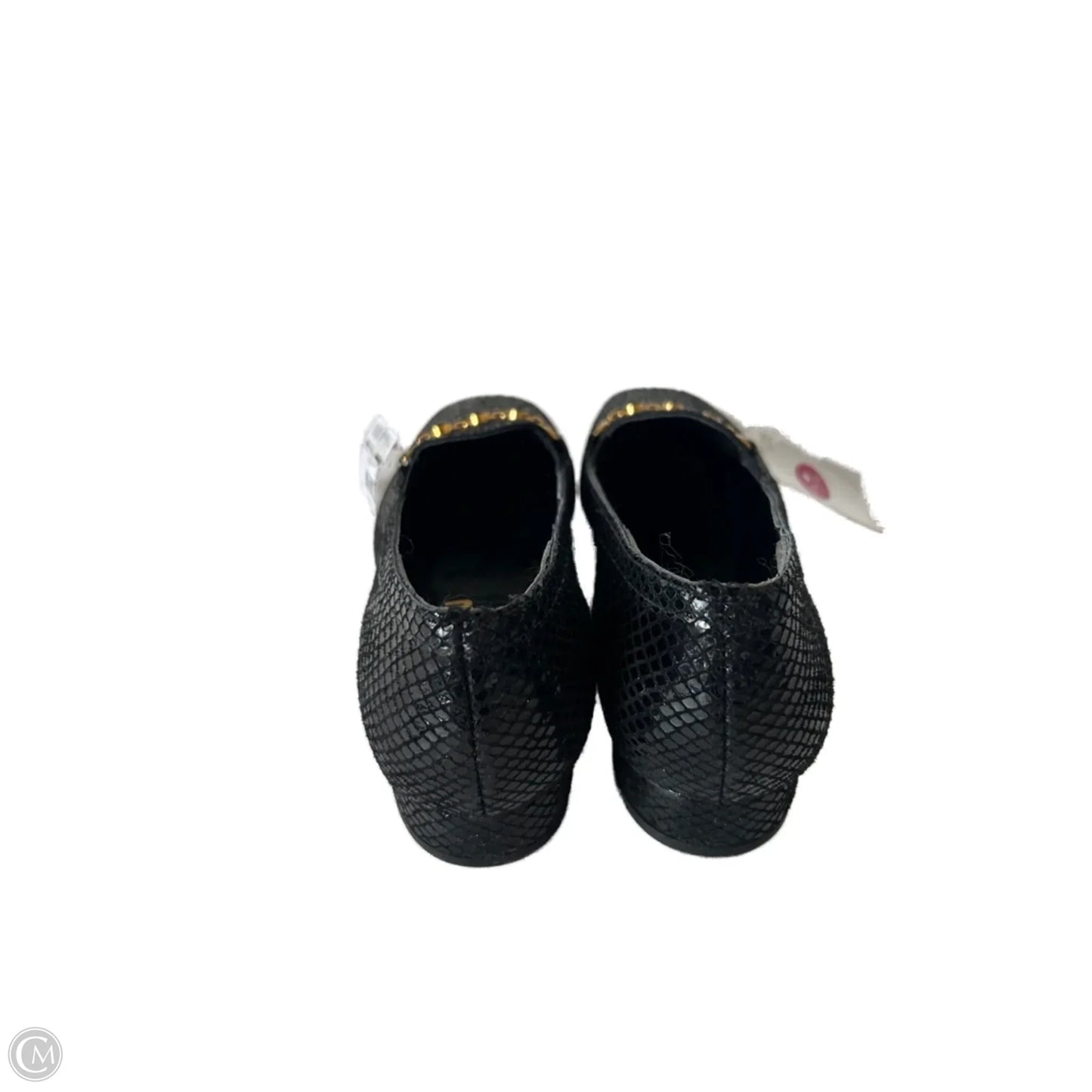 Shoes Flats By Clothes Mentor In Black & Gold, Size: 7