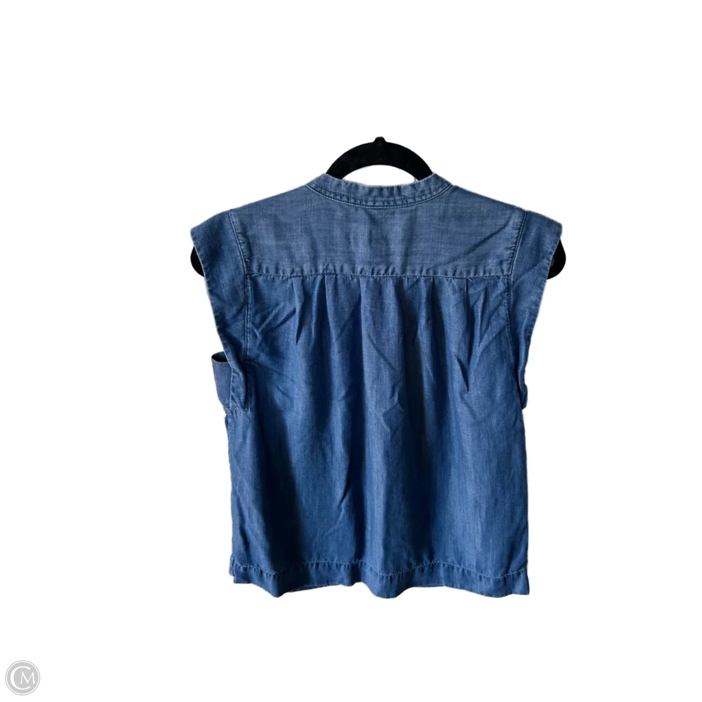 Top Sleeveless By Banana Republic In Blue Denim, Size: S
