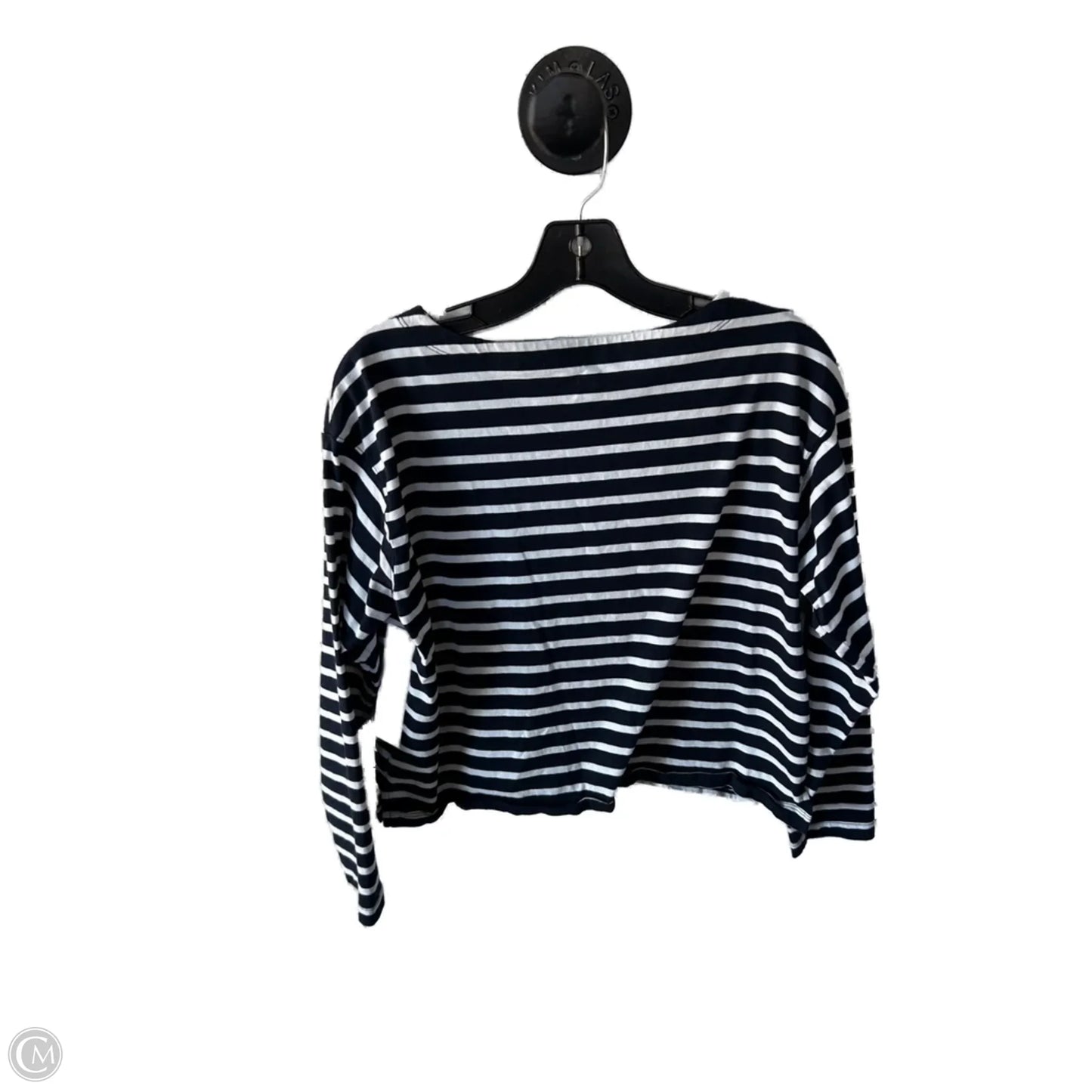Top 3/4 Sleeve By Old Navy In Blue & White, Size: S