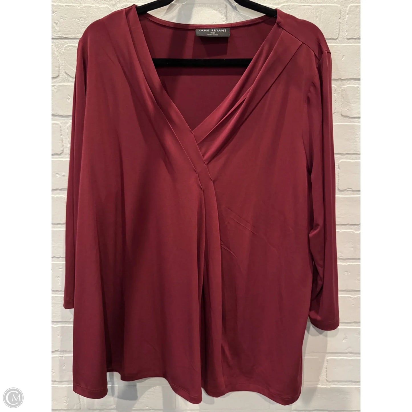 Top 3/4 Sleeve By Lane Bryant In Red, Size: 1x