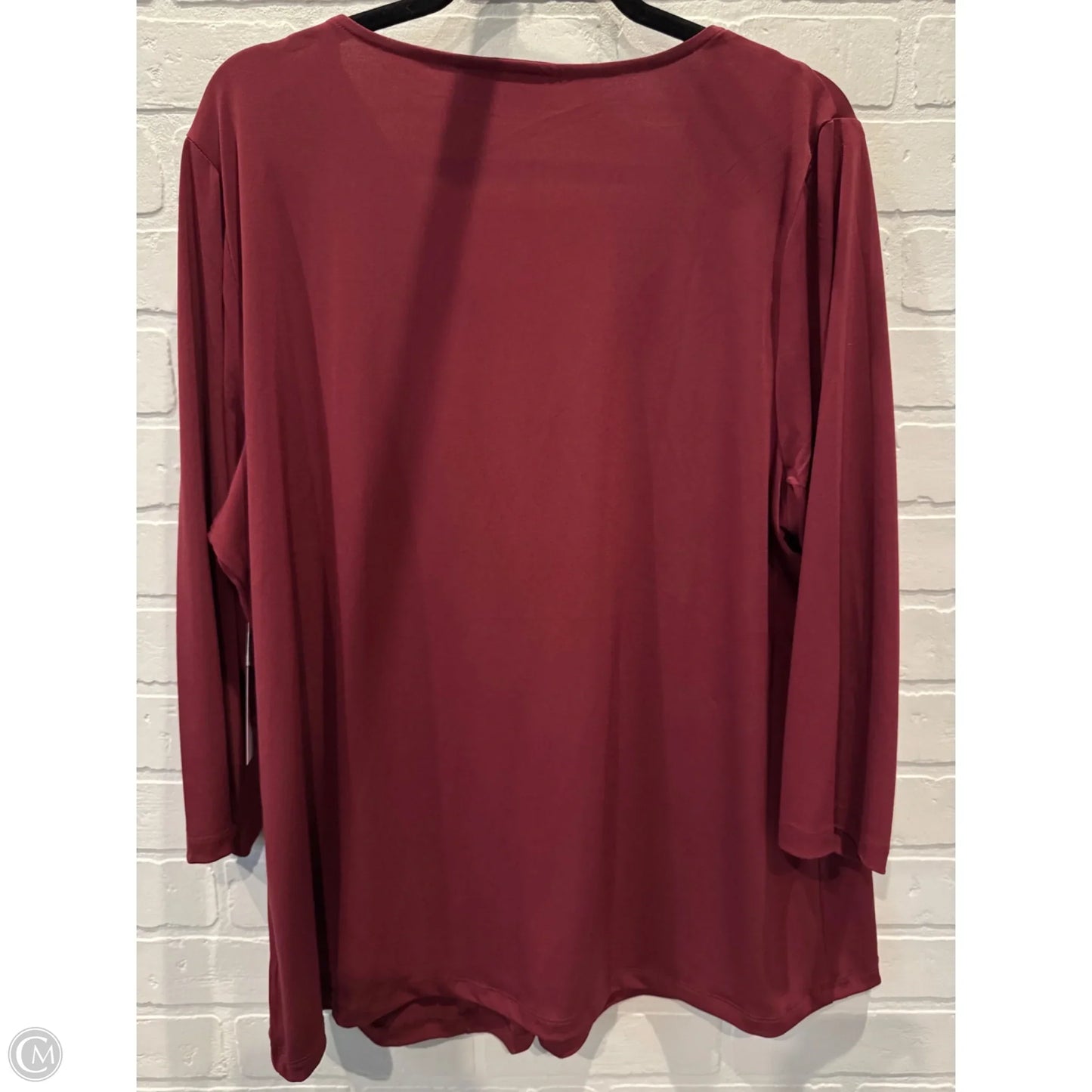 Top 3/4 Sleeve By Lane Bryant In Red, Size: 1x