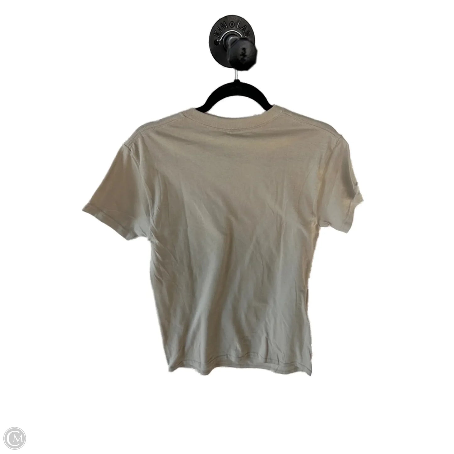Top Short Sleeve Basic By Clothes Mentor In Tan & Yellow, Size: M