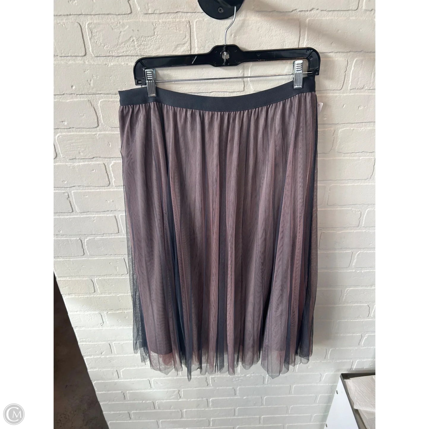 Skirt Midi By Hem & Thread In Grey & Pink, Size: 12