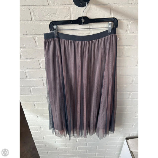 Skirt Midi By Hem & Thread In Grey & Pink, Size: 12