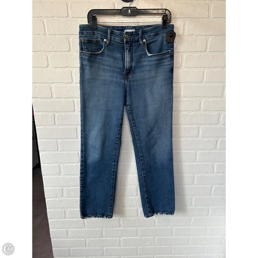 Jeans Straight By Good American In Blue Denim, Size: 10