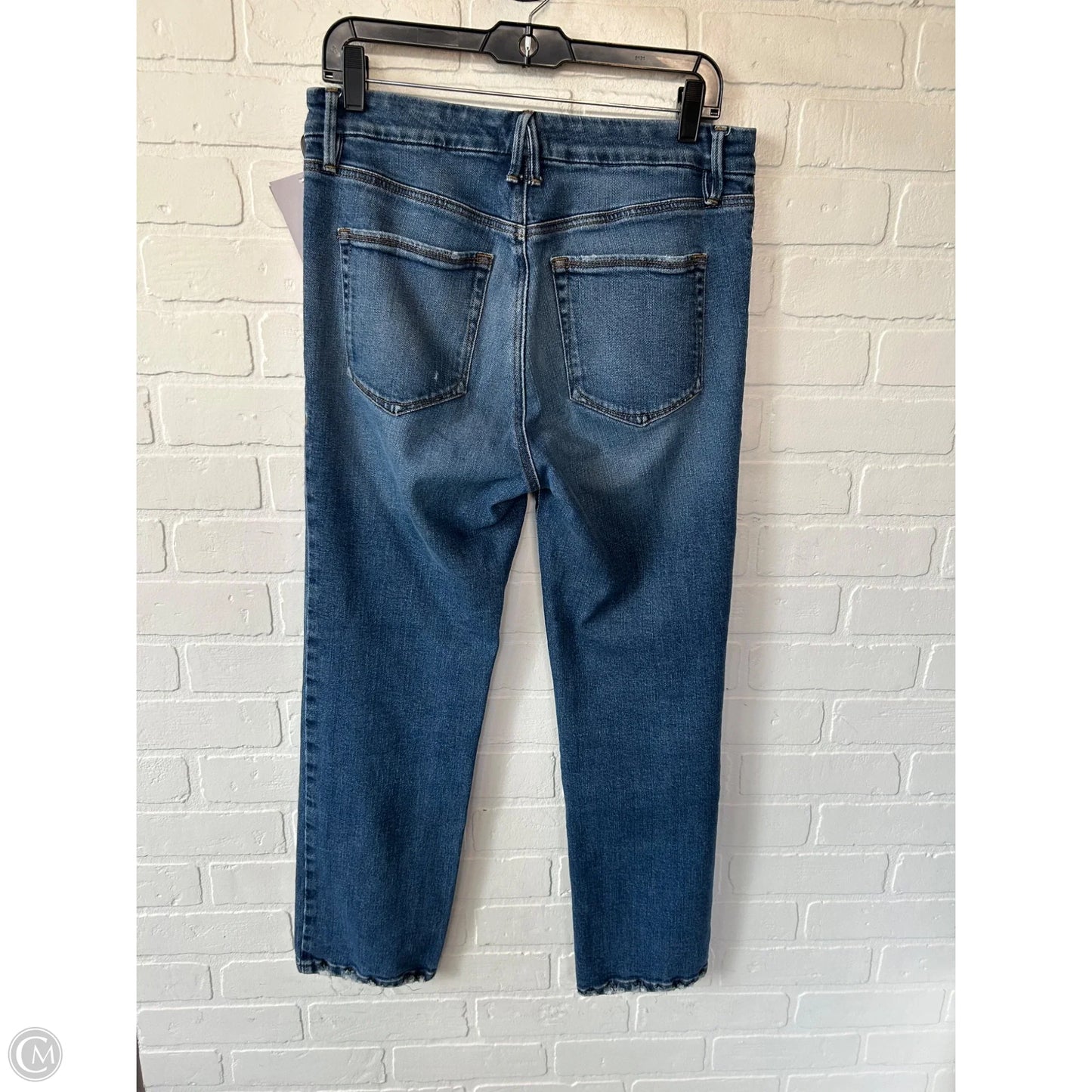 Jeans Straight By Good American In Blue Denim, Size: 10