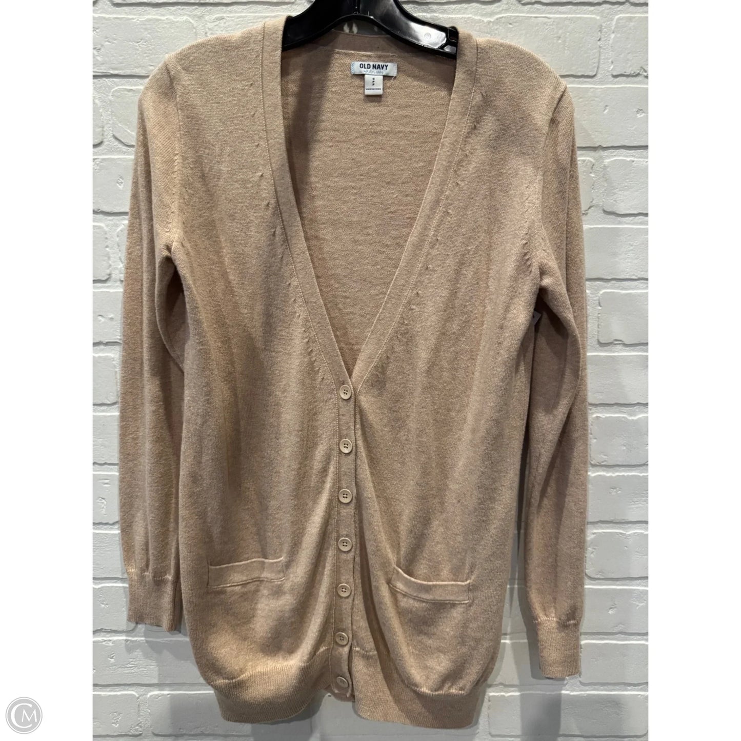 Sweater Cardigan By Old Navy In Tan, Size: S