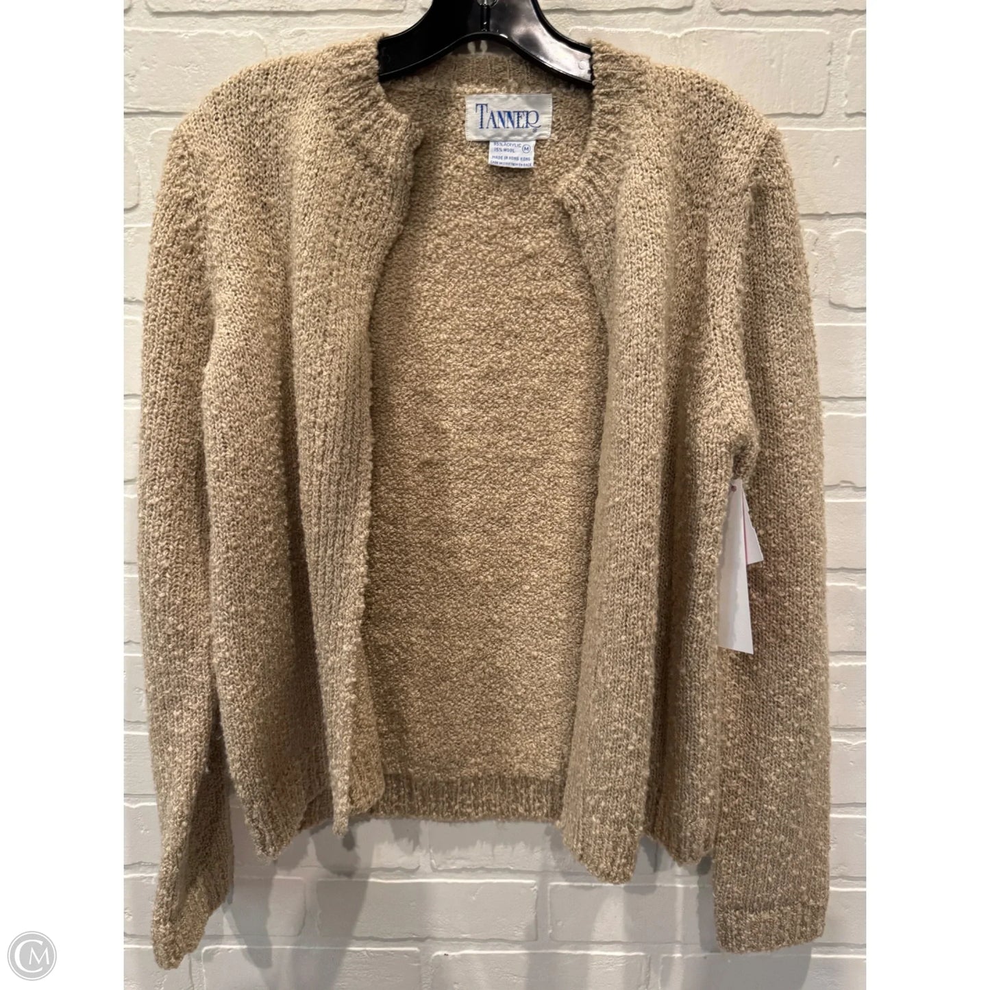 Sweater Cardigan By Cmc In Tan, Size: M