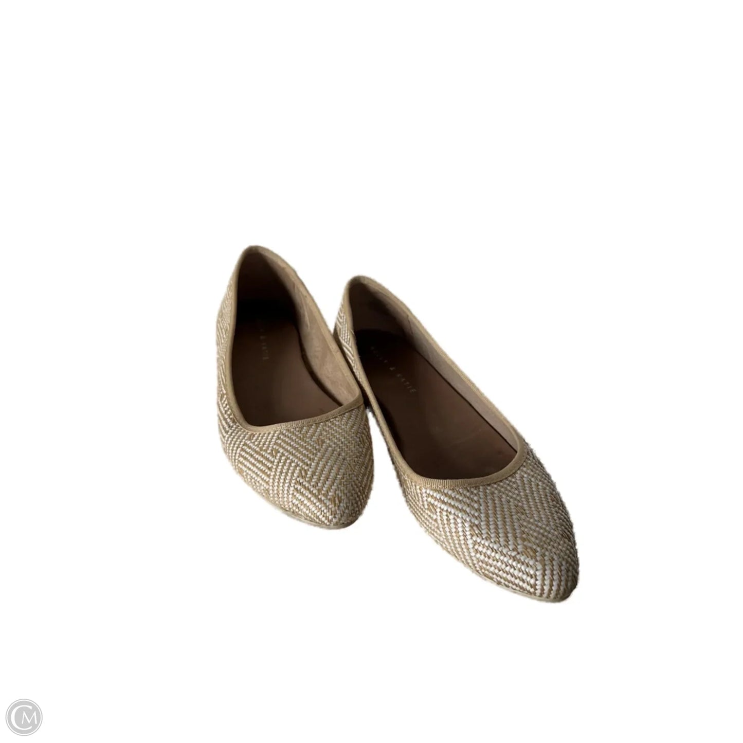 Shoes Flats By Kelly And Katie In Tan & White, Size: 8.5