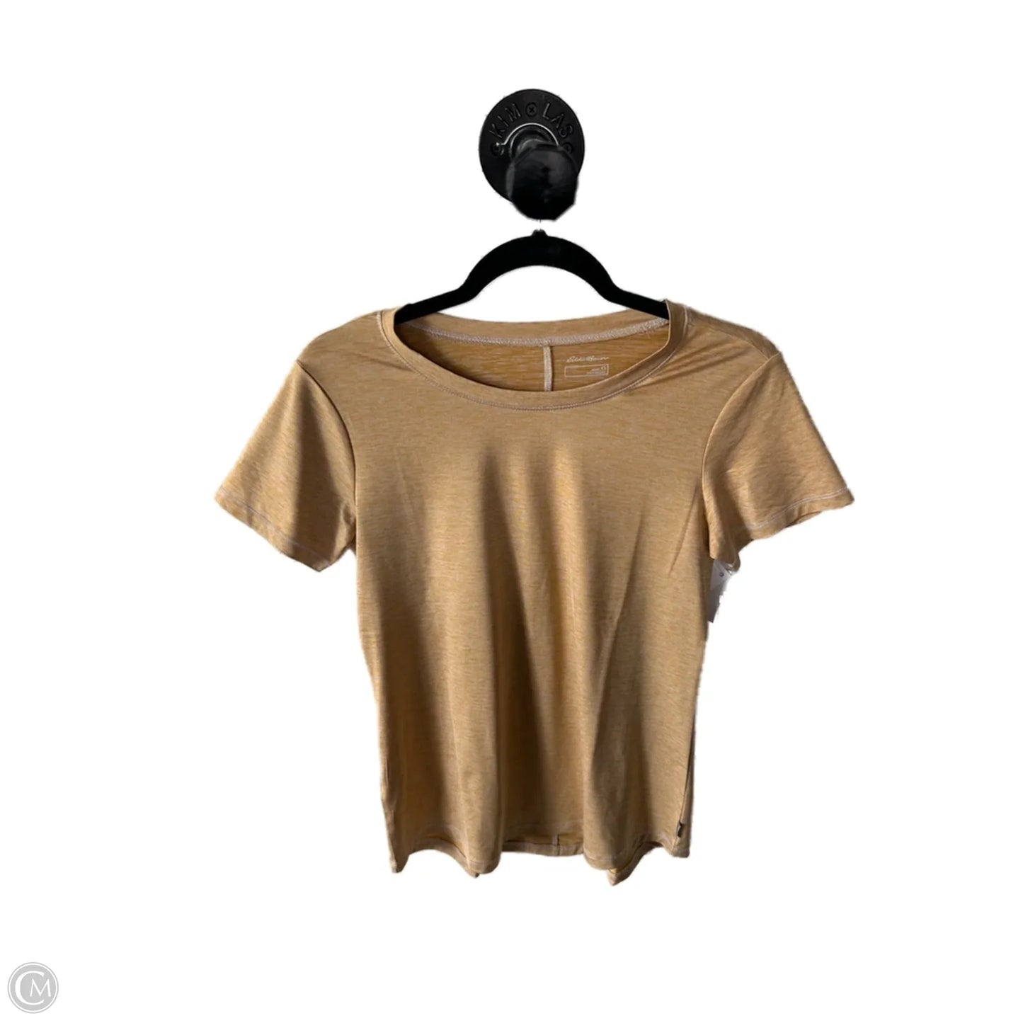 Athletic Top Short Sleeve By Eddie Bauer In Gold, Size: Xs