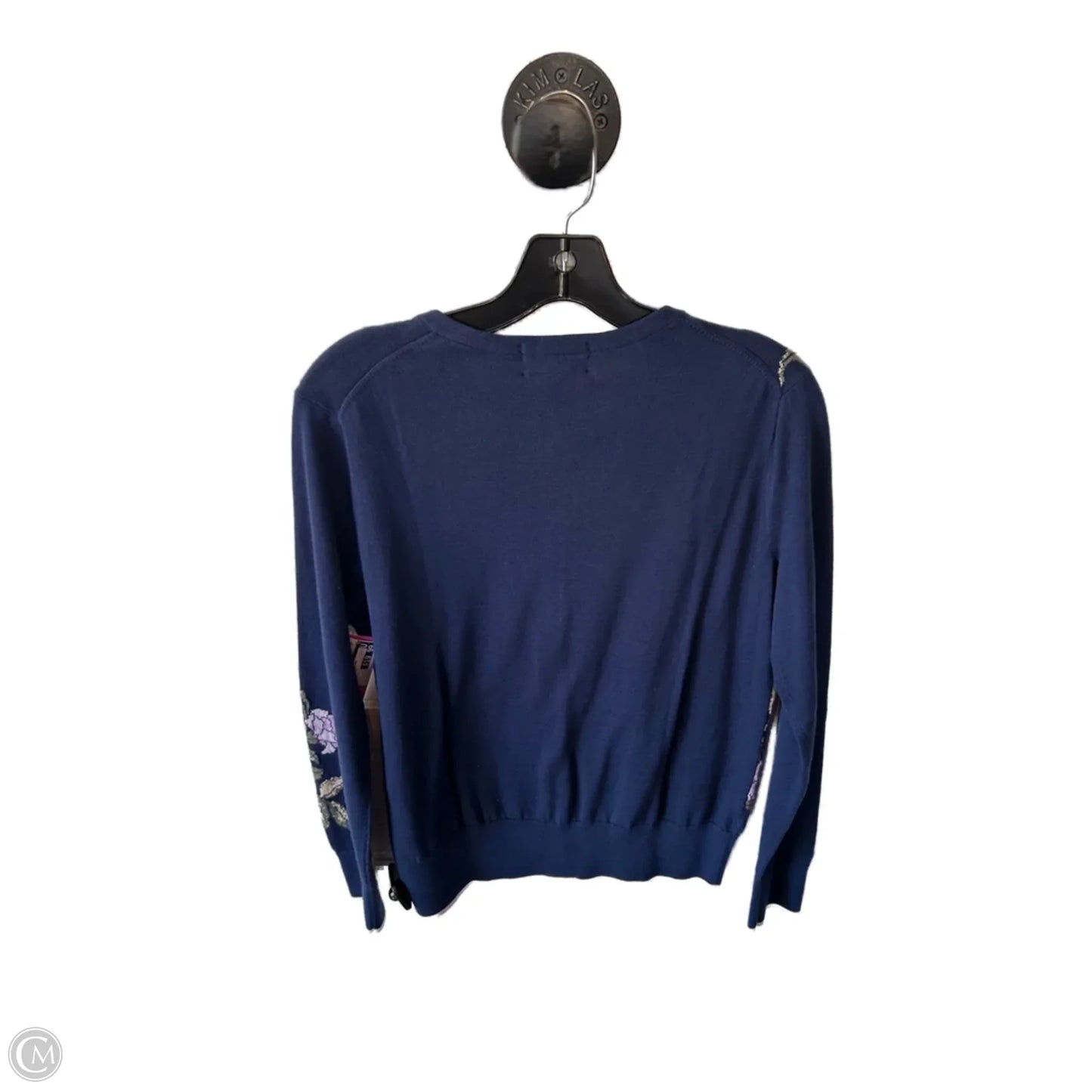 Sweater Cardigan By Lands End In Blue & Purple, Size: S