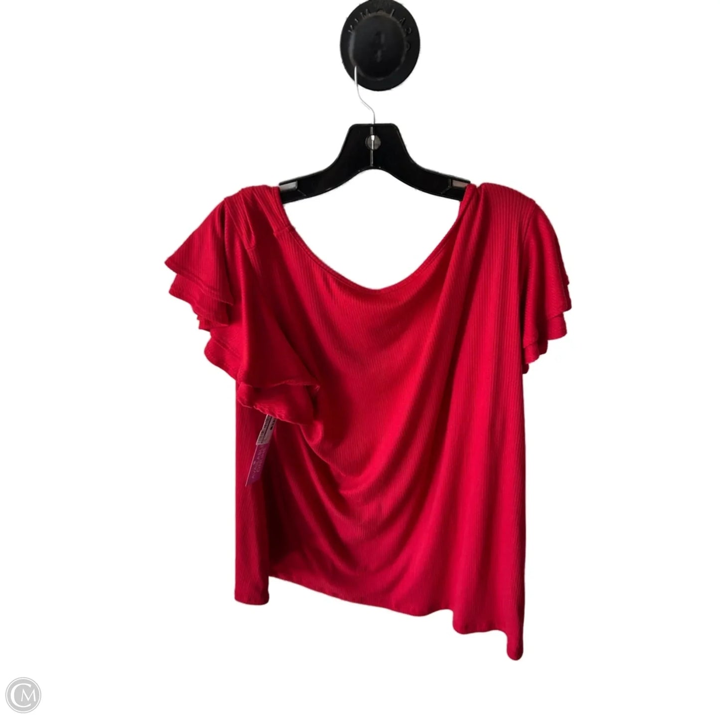 Top Short Sleeve By Gilli In Red, Size: 2x