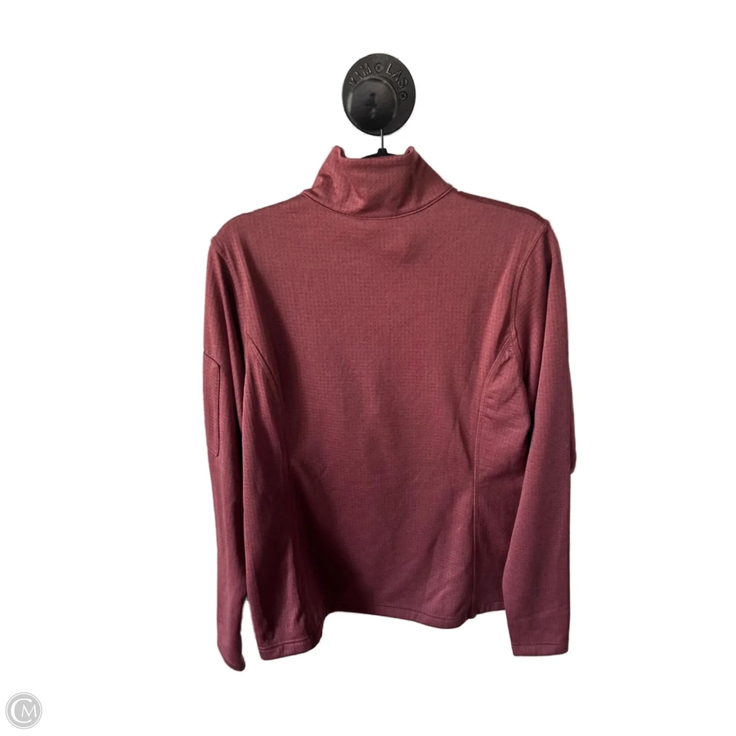 Athletic Top Long Sleeve Collar By Columbia In Copper, Size: L