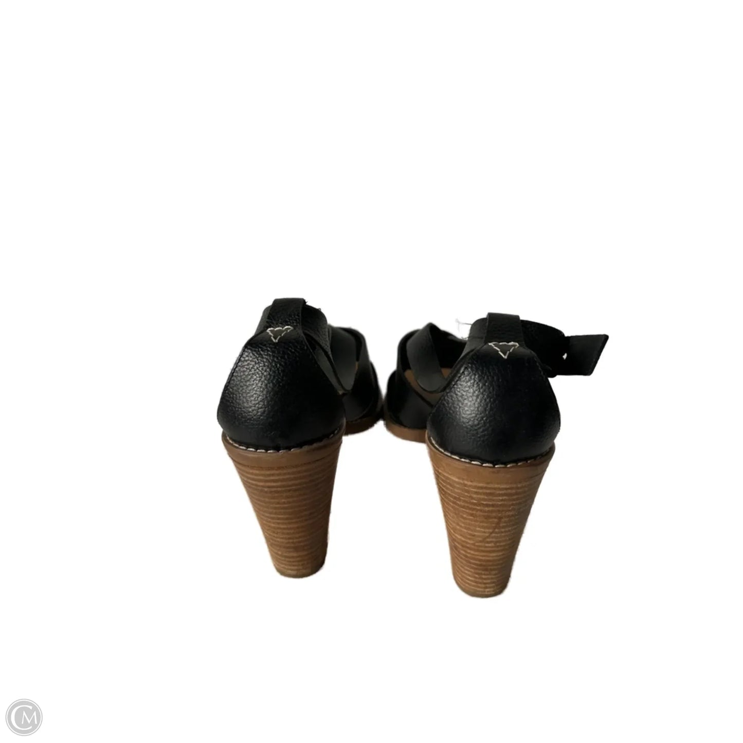 Sandals Heels Block By Madewell In Black & Tan, Size: 9