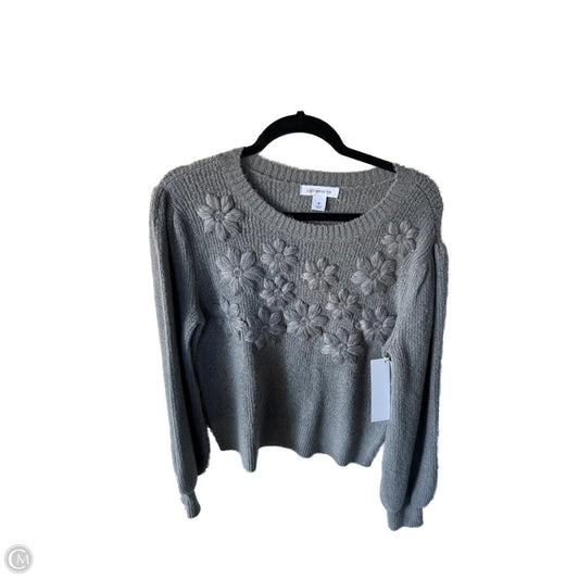 Sweater By Liz Claiborne In Grey, Size: M