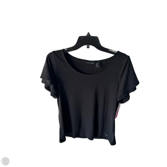 Top Short Sleeve By Tahari In Black, Size: M
