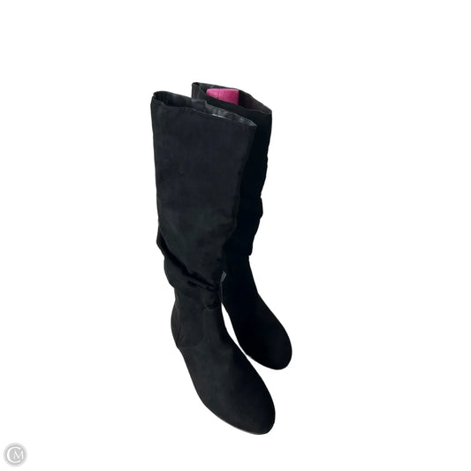 Boots Knee Flats By So In Black, Size: 9