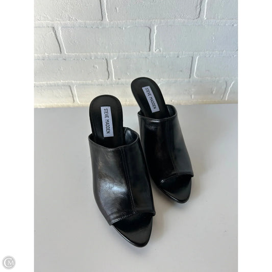 Sandals Heels Stiletto By Steve Madden In Black, Size: 7.5