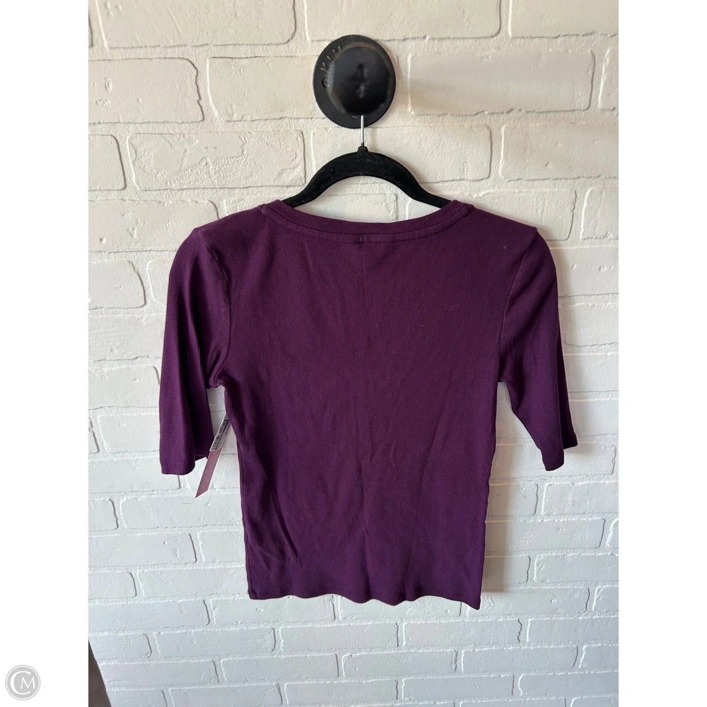 Top Short Sleeve By Banana Republic In Purple, Size: S