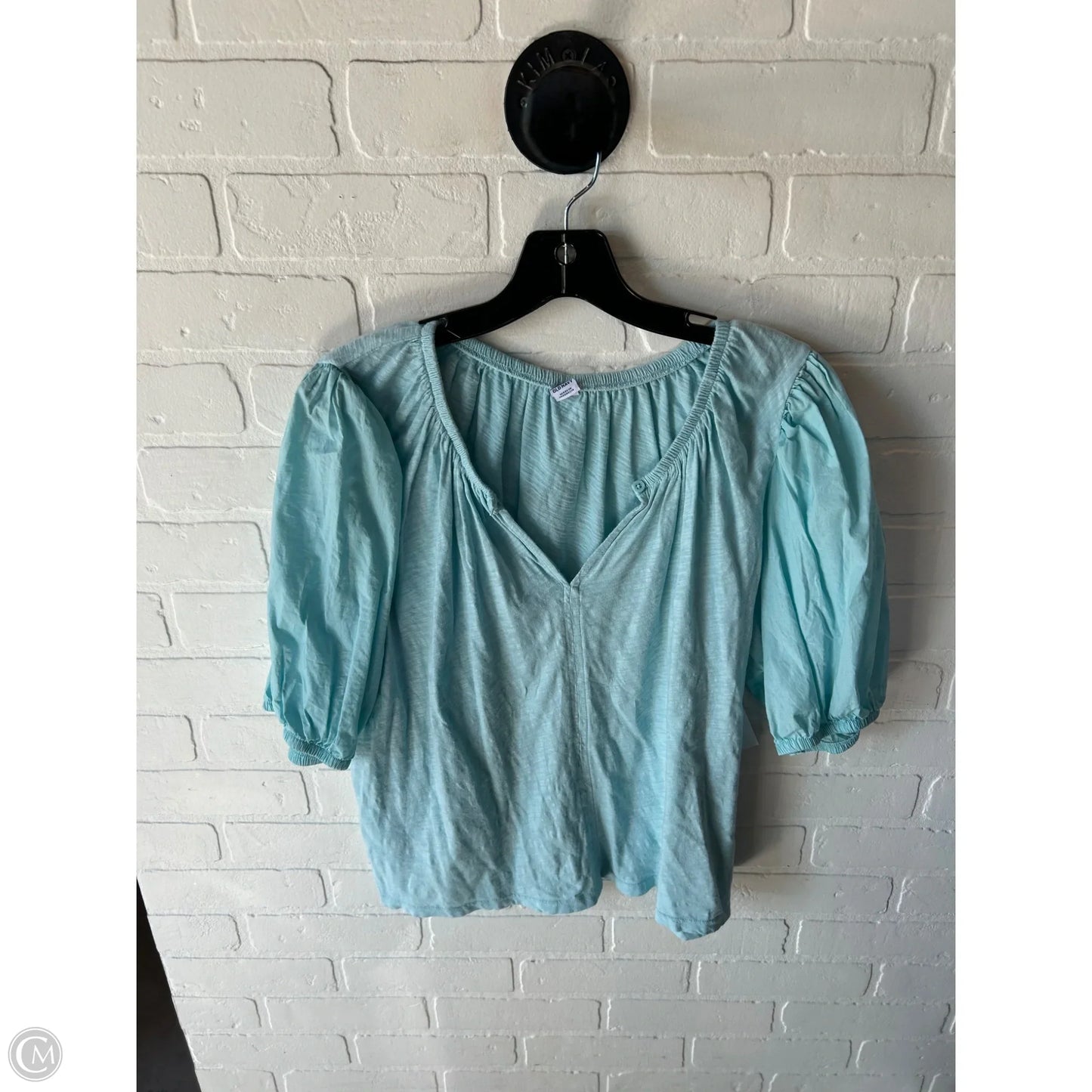 Top Short Sleeve By Old Navy In Blue & Brown, Size: L