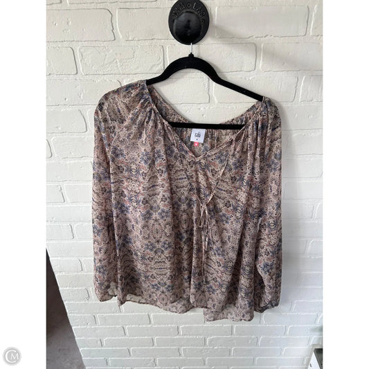 Top Long Sleeve By Cabi In Pink, Size: M