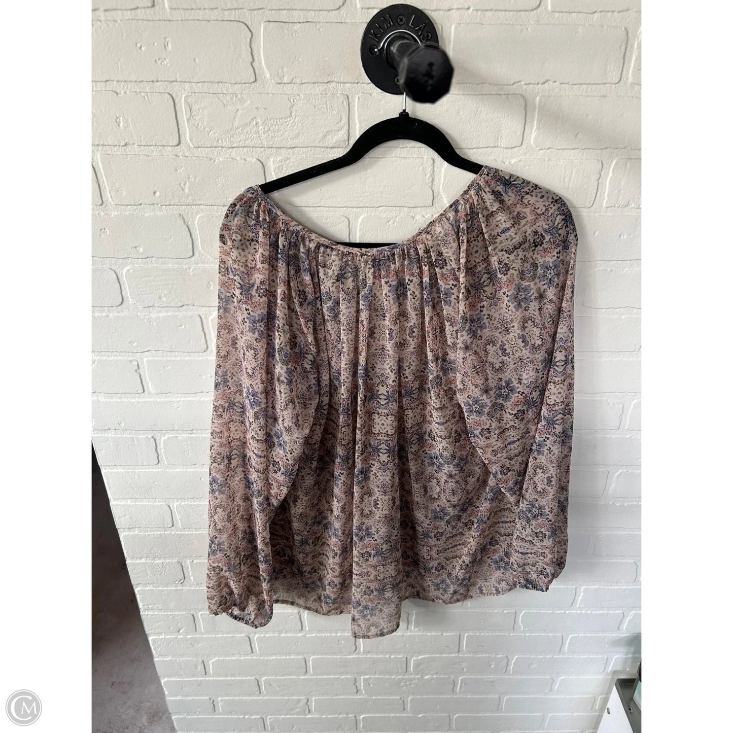Top Long Sleeve By Cabi In Pink, Size: M