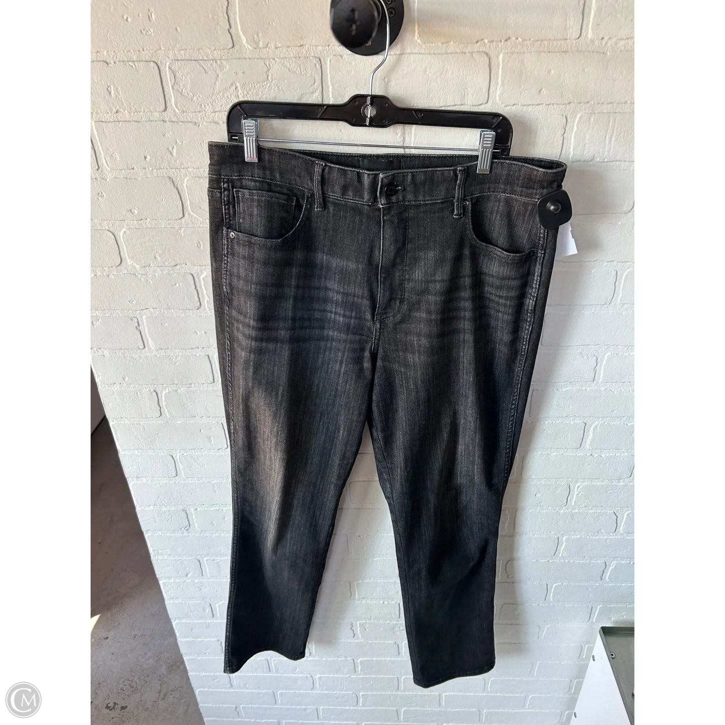 Jeans Straight By White House Black Market In Black Denim, Size: 14