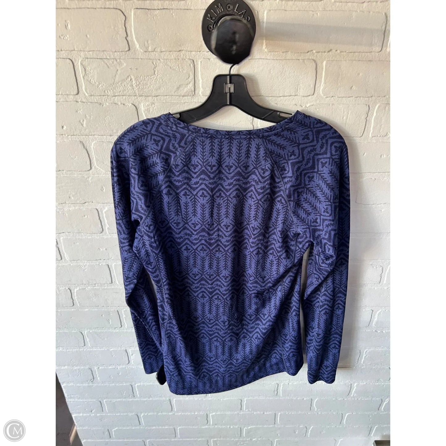 Athletic Top Long Sleeve Crewneck By Patagonia In Blue, Size: M