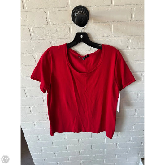 Sweater Short Sleeve By Jones New York In Red, Size: Xl