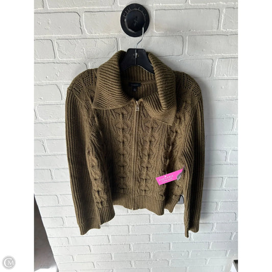 Sweater Cardigan By Talbots In Green, Size: L