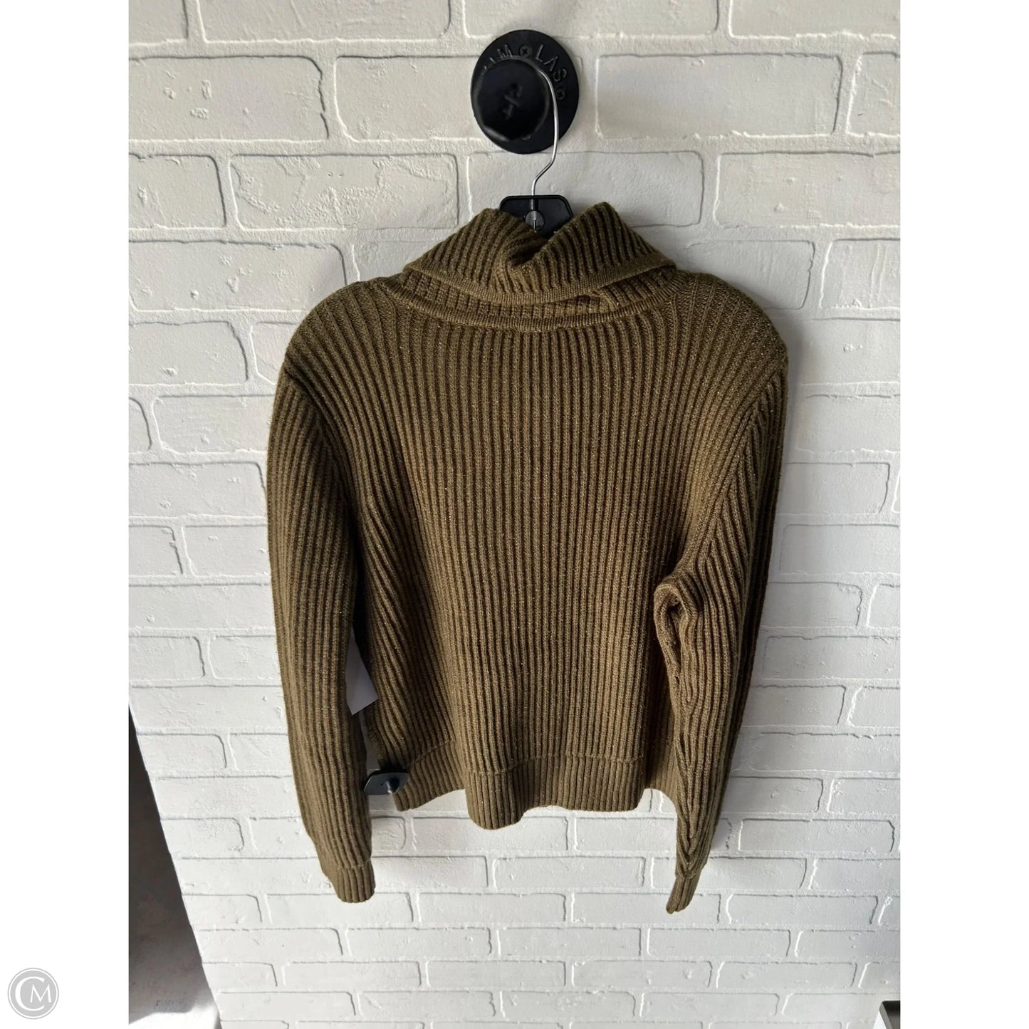 Sweater Cardigan By Talbots In Green, Size: L