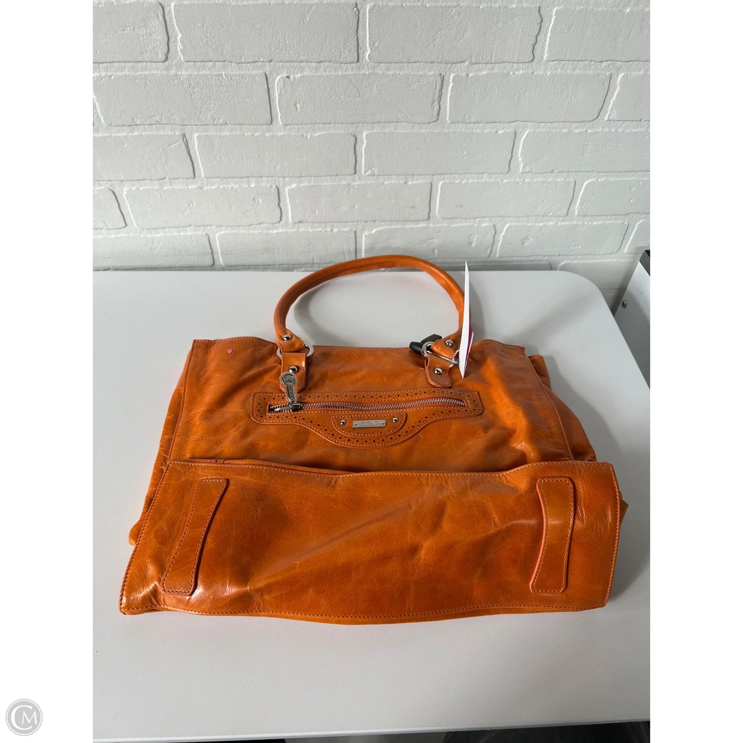 Handbag Leather By Cma, Size: Large