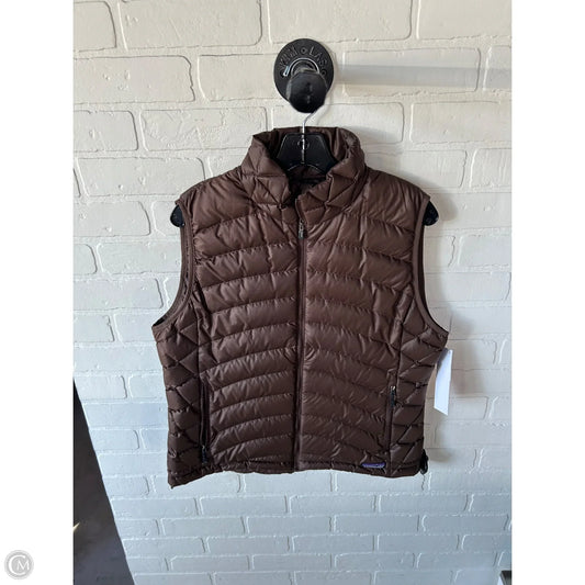 Vest Puffer & Quilted By Patagonia In Brown, Size: L