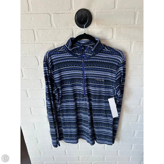 Top Long Sleeve By Columbia In Black & Blue, Size: L