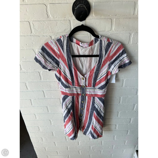 Dress Casual Short By Parker In Blue & Red & White, Size: Xxs