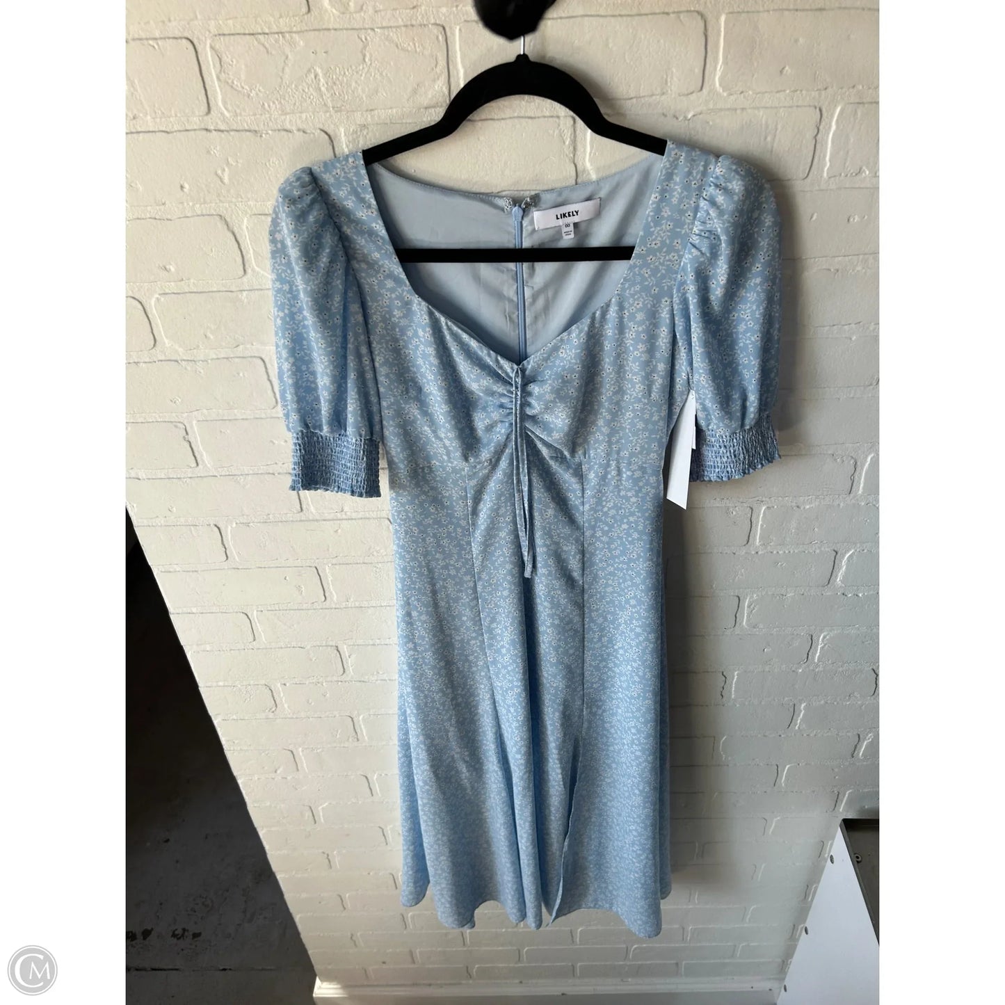 Dress Casual Midi By Cma In Blue & White, Size: Xs