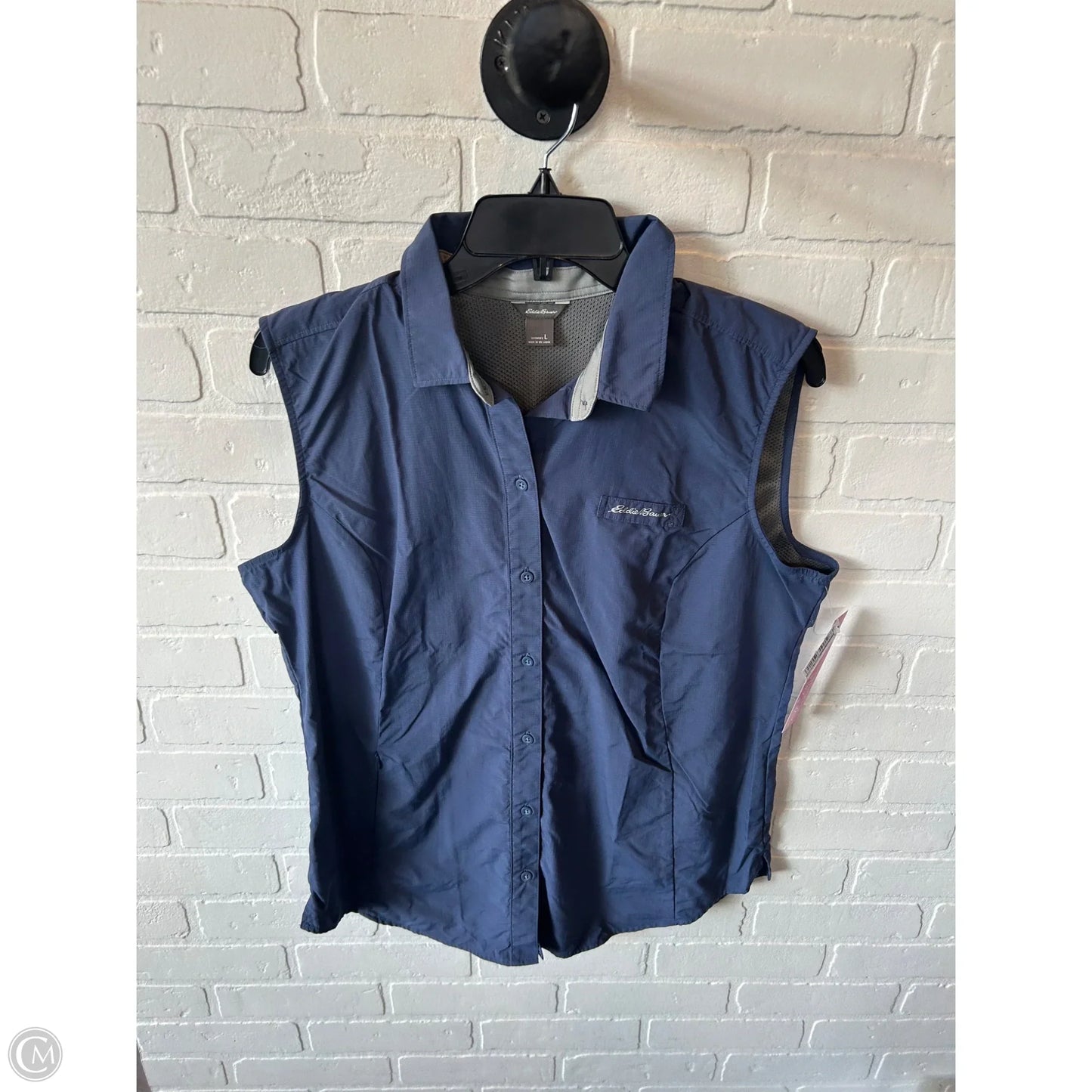Top Sleeveless By Eddie Bauer In Blue, Size: L