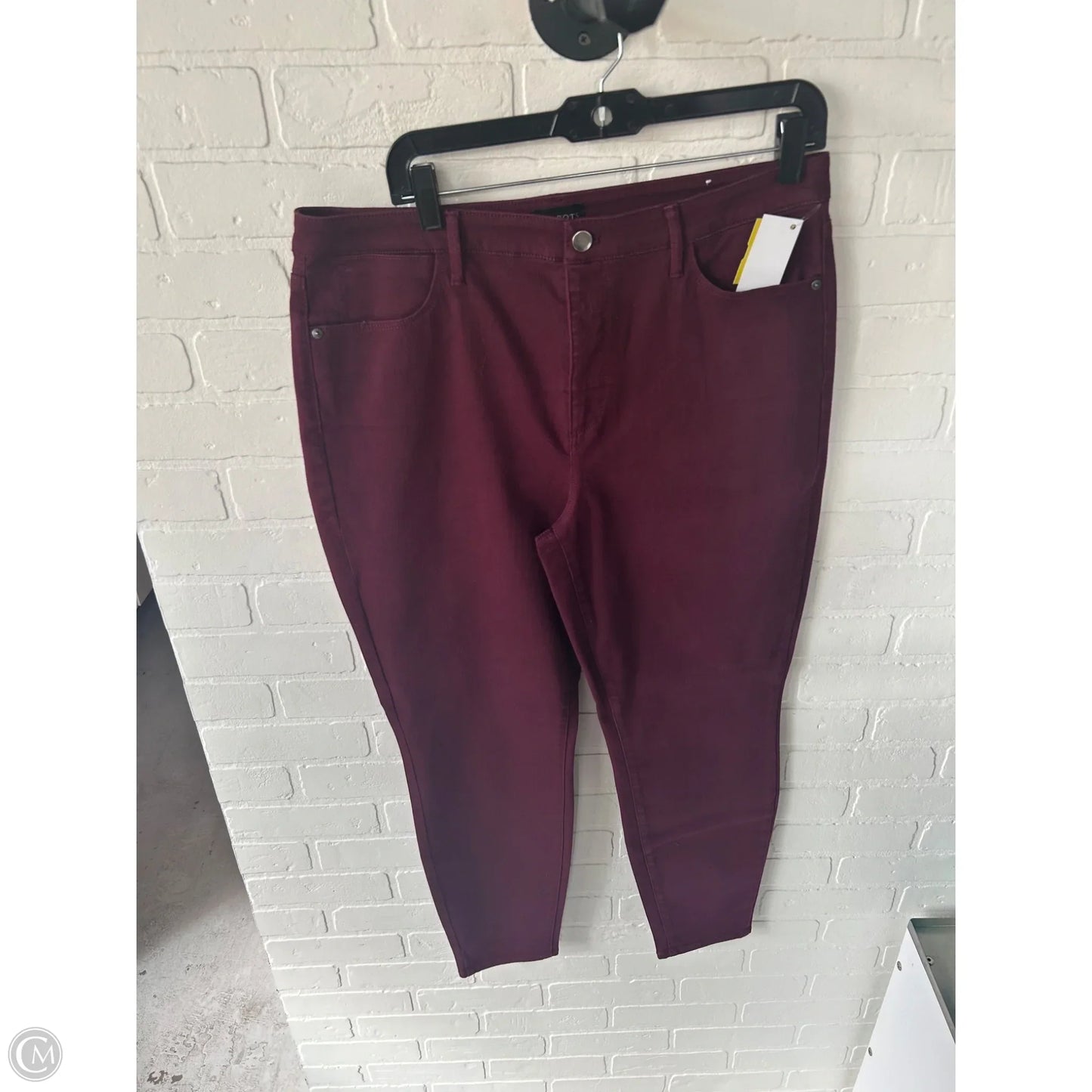 Jeans Jeggings By Talbots In Maroon, Size: 14