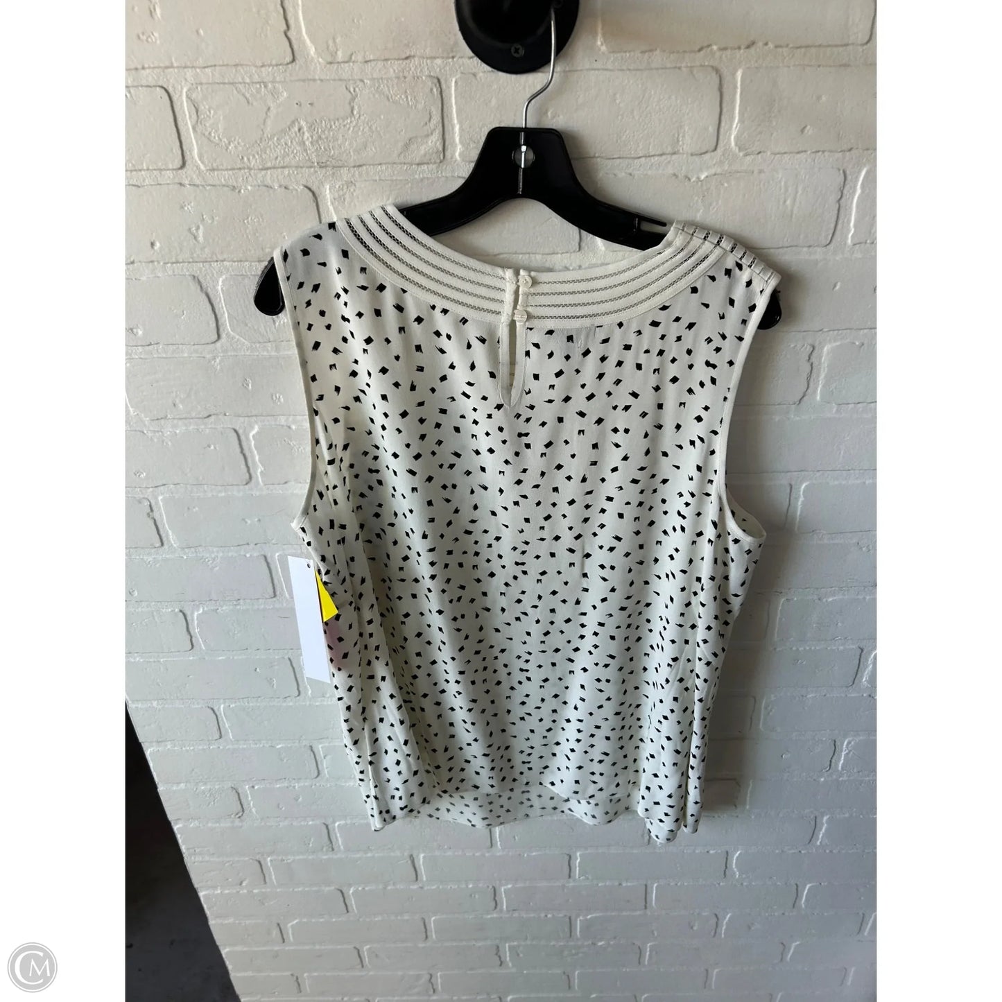 Top Sleeveless By Talbots In Black & Cream, Size: Xl