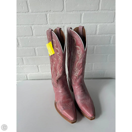 Boots Western By Dan Post In Pink & Tan, Size: 10