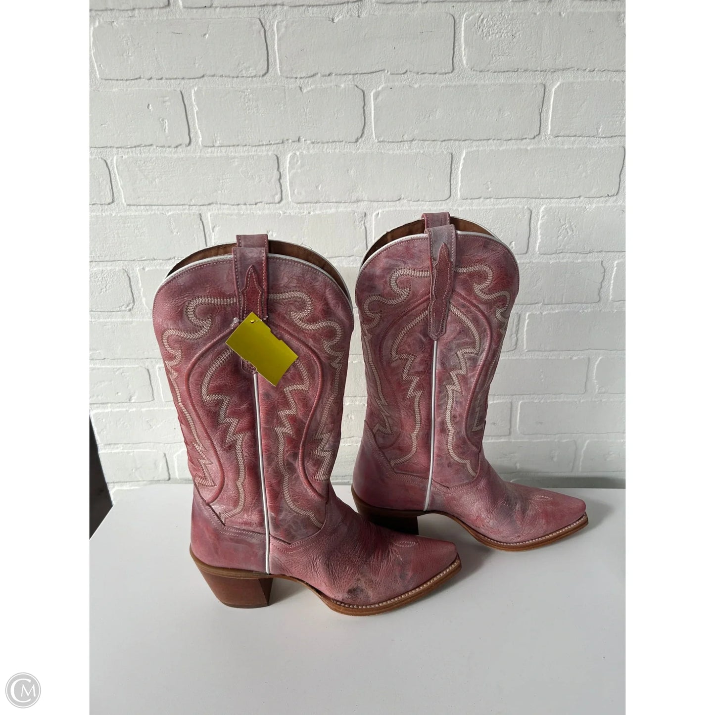 Boots Western By Dan Post In Pink & Tan, Size: 10