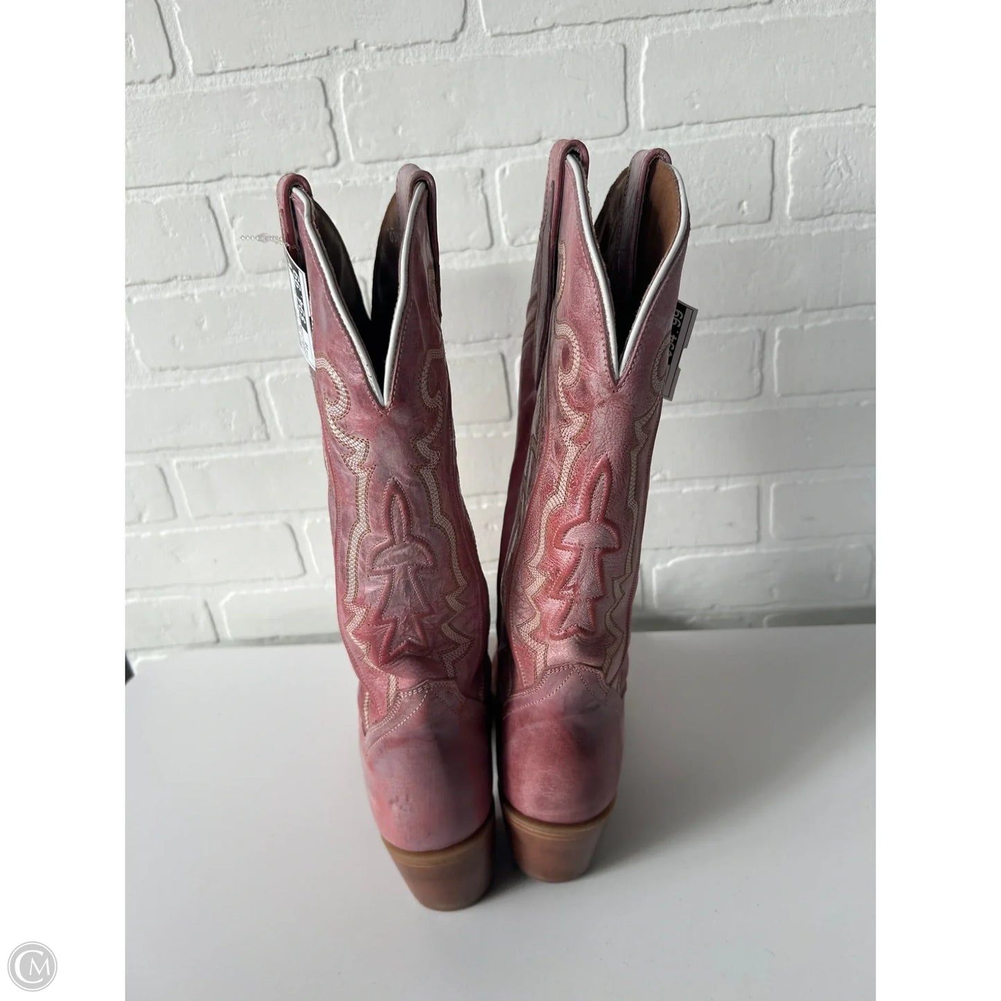 Boots Western By Dan Post In Pink & Tan, Size: 10