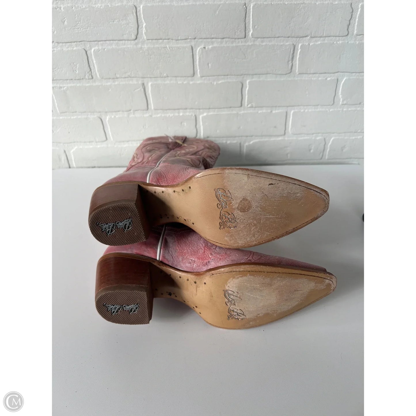 Boots Western By Dan Post In Pink & Tan, Size: 10