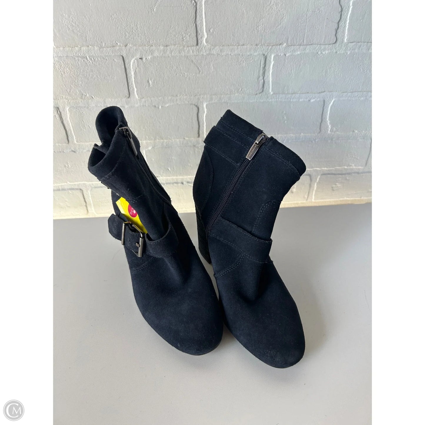 Boots Ankle Heels By Vince Camuto In Navy, Size: 8.5