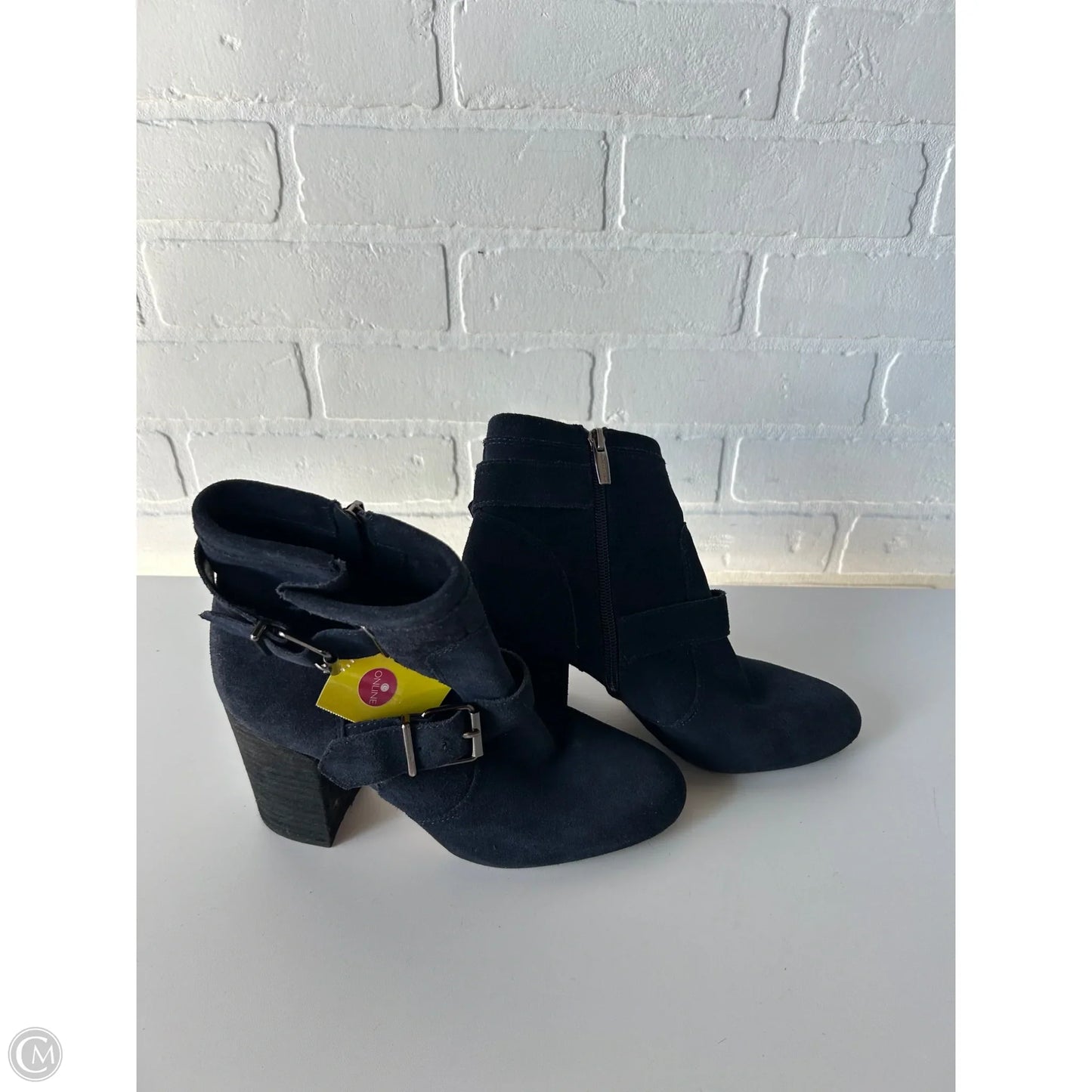 Boots Ankle Heels By Vince Camuto In Navy, Size: 8.5