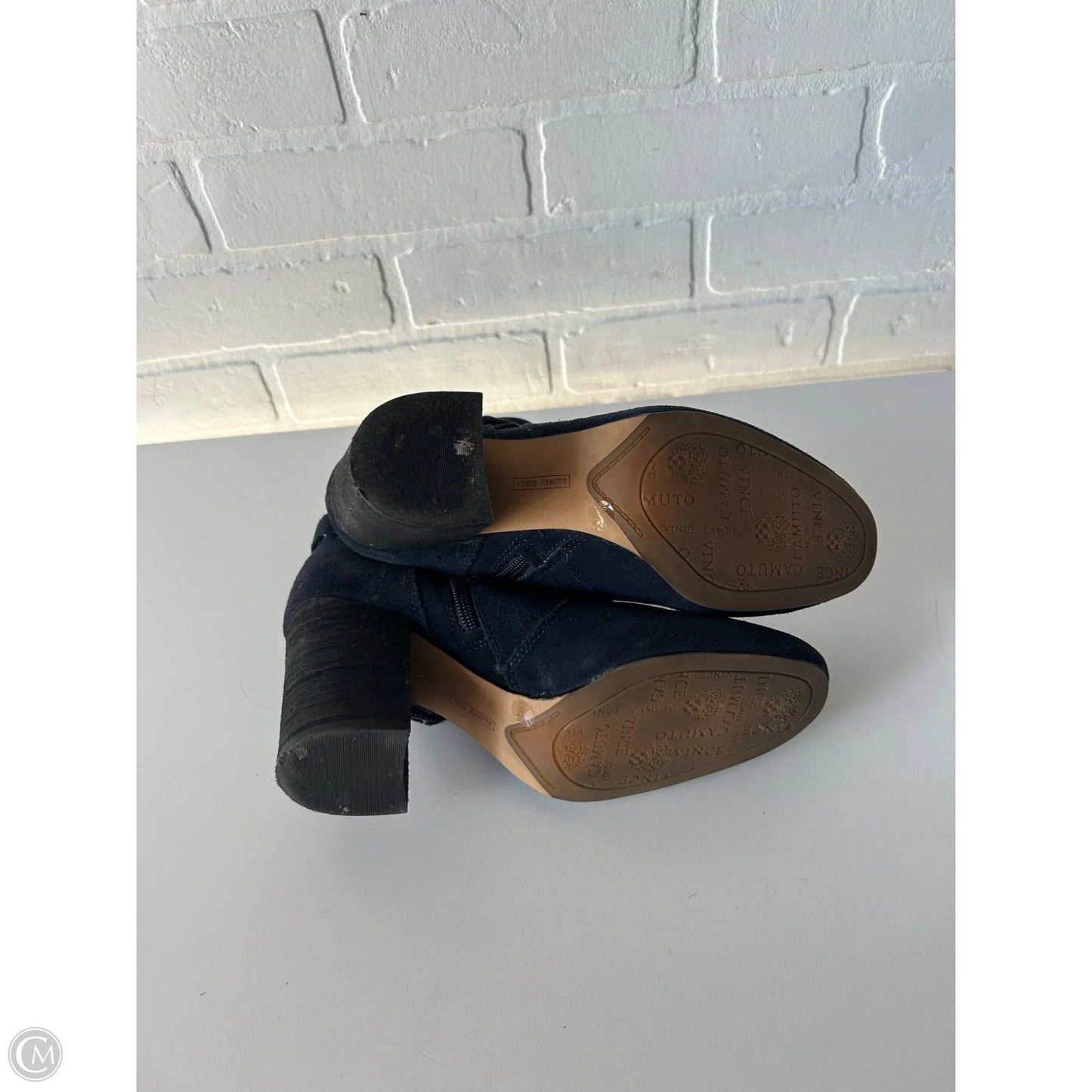 Boots Ankle Heels By Vince Camuto In Navy, Size: 8.5