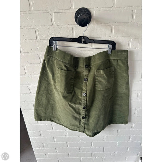 Skirt Mini & Short By Torrid In Green, Size: 22