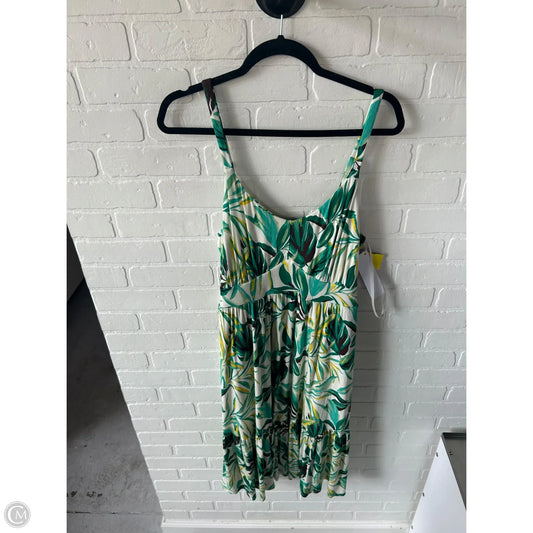 Dress Casual Midi By Torrid In Green & White, Size: 2x